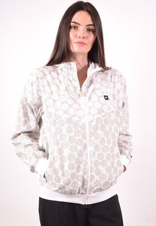 NIKE WOMENS VINTAGE JACKET SMALL WHITE 90S