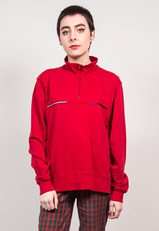 TOMMY HILFIGER QUARTER ZIP SWEATSHIRT
