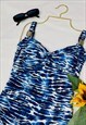 VINTAGE 90'S ABSTRACT WAVE PATTERNED SWIMSUIT