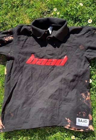 VINTAGE BAAD POLO REDDRIFT BLACK TIE-DYE