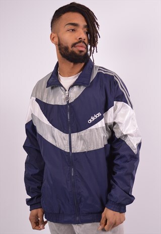 VINTAGE ADIDAS TRACKSUIT TOP JACKET BLUE
