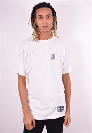 MENS VINTAGE T-SHIRT TOP LARGE WHITE 90'S