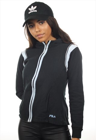 VINTAGE FILA ZIP UP HOODIE SWEATSHIRT