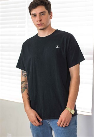 VINTAGE CHAMPION T-SHIRT LOGO 90S XL 7.6
