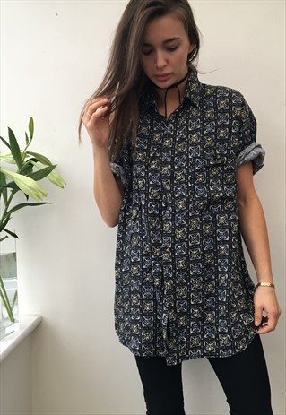 CRAZY PATTERN OVERSIZED RETRO VINTAGE UNISEX FESTIVAL SHIRT