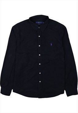 Vintage 90's Ralph Lauren Shirt Long Sleeves Button Up Black