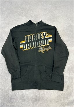 Harley-Davidson Sweatshirt Zip Up Graphic Logo Top
