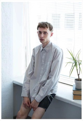 VINTAGE 80'S BEIGE MINIMALIST SHIRT