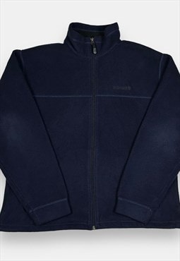 Timberland vintage embroidered navy blue fleece jacket L 
