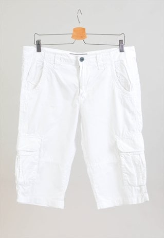 VINTAGE 00S CARGO SHORTS IN WHITE