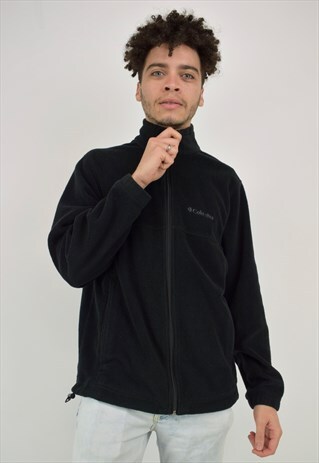 VINTAGE 90'S COLUMBIA BLACK ZIP-UP FLEECE