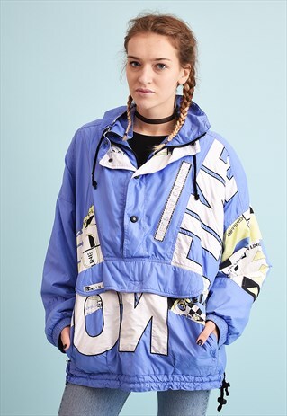 80'S RETRO ATHLEISURE BOMBER JACKET ANORAK