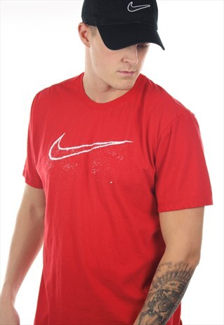 VINTAGE NIKE GRAPHIC SWOOSH T SHIRT TEE