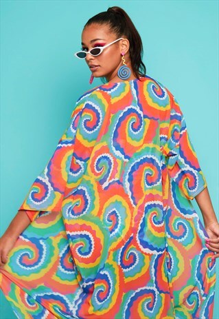 RAINBOW SWIRL KIMONO