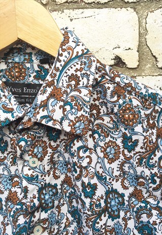 VINTAGE ITALIAN PATTERNED SHIRT 90S PAISLEY CRAZY