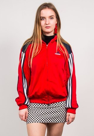 ADIDAS VINTAGE 90'S RED TRACKSUIT JACKET TOP