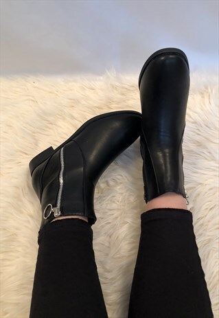 ZIP ANKLE BOOTS