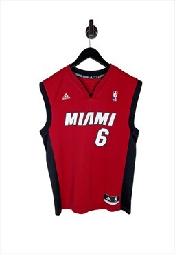 Adidas NBA Miami Heat James 6 Basketball Jersey Size Medium