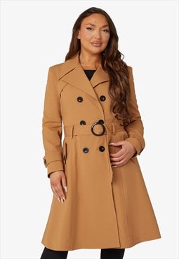 Spring/Summer Double Breasted Trench Mac Coat (Toffee)