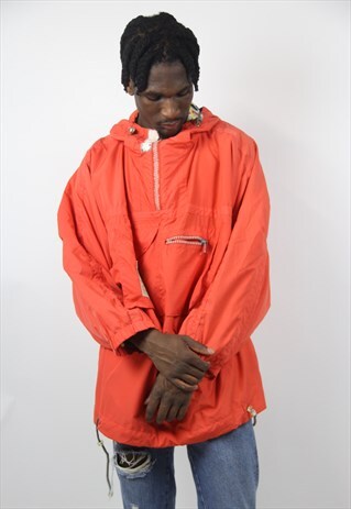 VINTAGE 90S ORANGE SHELL JACKET