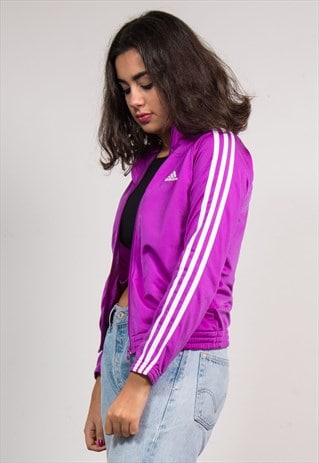 VINTAGE 90'S BRIGHT PURPLE ADIDAS TRACKSUIT JACKET
