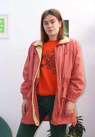 80S PARKA IN SALMON COTTON