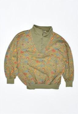 Vintage 90's Sweatshirt Jumper Khaki