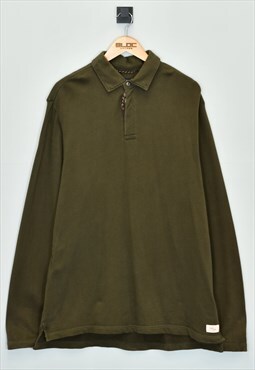 Vintage Chaps Ralph Lauren Quarter Zip Sweatshirt Green XXXL
