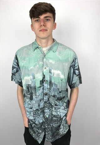 90S VINTAGE PATTERNED FESTIVAL SHIRT