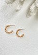 GOLD MINIMALIST TEXTURED ROUND EVERYDAY EARRINGS