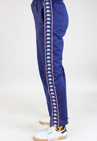 VINTAGE 90S KAPPA NAVY TRACKSUIT BOTTOMS