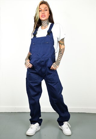 VINTAGE UNBRANDED DUNGAREES IN BLUE