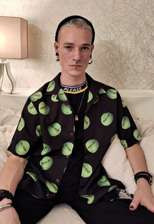 LOOSE FIT OVERSIZE SHORT SLEEVE RETRO RUDE SLOGAN SHIRT TOP