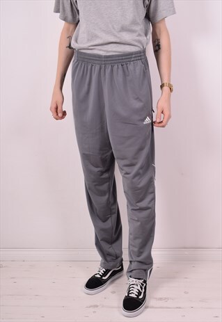 ADIDAS MENS VINTAGE TRACKSUIT TROUSERS XXL GREY 90S