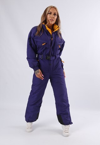 VINTAGE DECATHLON FULL SKI SUIT SNOW SPORTS UK 8 XS (98AP)