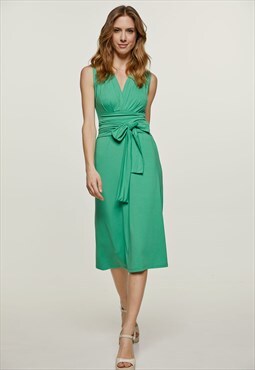 Green Jersey Empire Line Dress