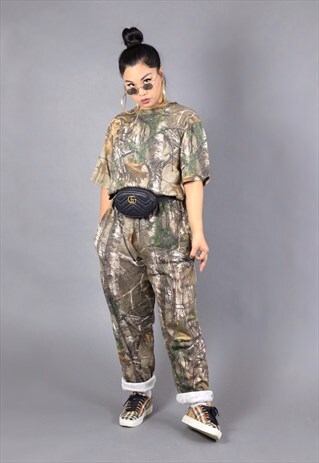 CAMO / CAMOUFLAGE ARMY SWEATPANTS / TROUSERS / JOGGERS