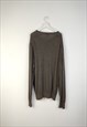 VINTAGE CALVIN KLEIN JUMPER V NECK IN GREY XXL