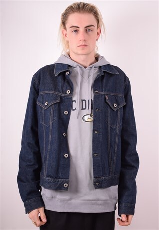 REPLAY MENS VINTAGE DENIM JACKET MEDIUM BLUE 90S