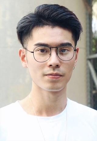 BLACK METAL ROUND GLASSES