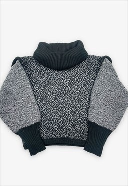 Vintage 80s roll neck cropped knit jumper medium BV15384