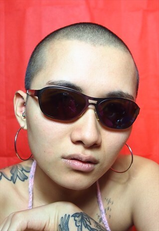VINTAGE GREY FRAME BROWN TINT SUNGLASSES