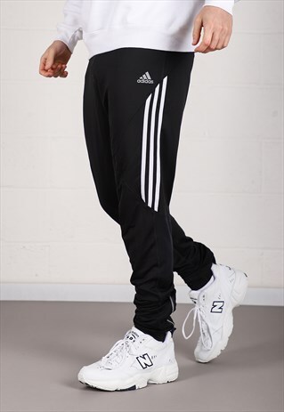 Vintage Adidas Joggers in Black Lounge Gym Sweatpants XXL