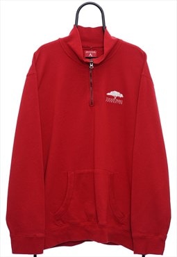Vintage Tuscon Parks Red Quarter Zip Sweatshirt Womens