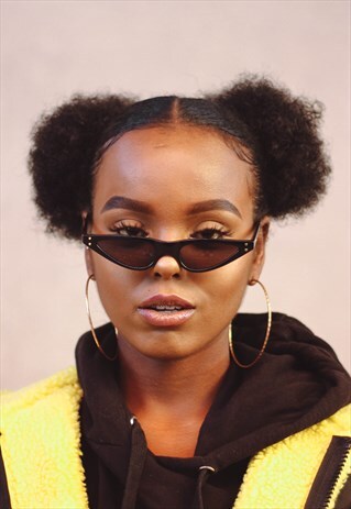 GAZE - CAT EYE BLACK SUNGLASSES