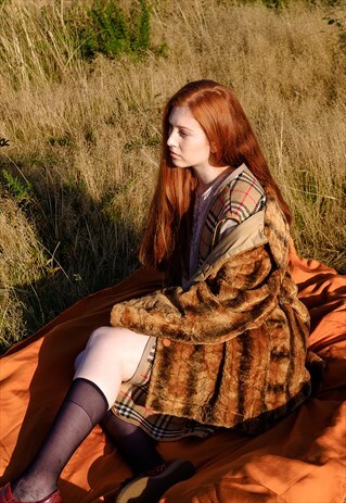 FAUX FUR VINTAGE COAT