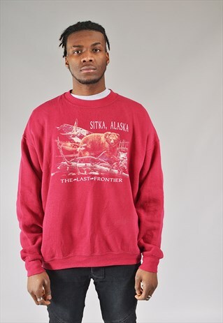 VINTAGE SITKA ALASKA SWEATSHIRT MAROON