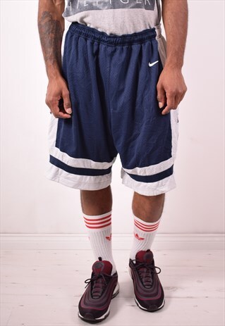NIKE MENS VINTAGE SHORTS XL BLUE 90S