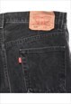 VINTAGE BLACK LEVI'S STRAIGHT-FIT 505 JEANS - W31 L34