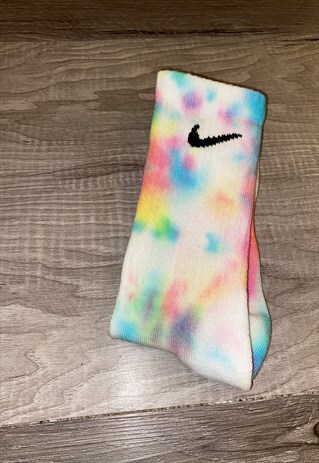 CUSTOMISED UNISEX TIE-DYE NIKE SOCKS CANDY CRUSH ONE SIZE